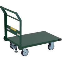 トラスコ中山 TRUSCO 鋼鉄製運搬車 ハンドル側自在車輪 900X600 φ150プレス車 Lストッパー付 SH-2CS 1台（直送品）