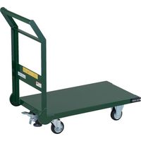 トラスコ中山 TRUSCO 鋼鉄製運搬車 ハンドル側自在車輪 800X450 φ100プレス車 Lストッパー付 SH-3CS 1台（直送品）