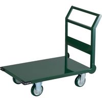 トラスコ中山 TRUSCO 鋼鉄製運搬車 ハンドル側自在車輪 900X600 φ150ウレタン車 緑 SH-2UC 1台 256-5602（直送品）