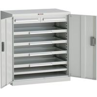 トラスコ中山 TRUSCO DX型スライド工具キャビネット 881X551XH1000 スライド4段 ホワイト色 DX-33A-W 1台（直送品）