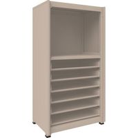 TRUSCO M3型中量棚 背板・側板付 W900XD595XH1800 引出用スライド棚6段付 M3-6363-SL6-SG 1台（直送品）