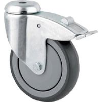 ボルト穴式キャスター"AGILA(ポリウレタン車) φ125 自在式(トータルロック付) 2477UAP125P30-11 1個（直送品）