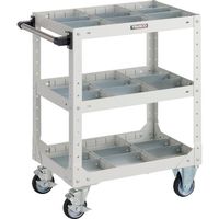 トラスコ中山 TRUSCO SR型ワゴン 600X400XH795 仕切板付 W色 SR-3P-W 1台 263-8977（直送品）