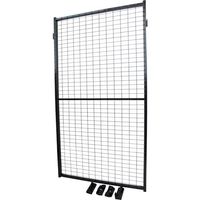 AXELENT 安全柵エックスガード メッシュパネル 高さ1900mm 幅1000mm 色ブラック取付金具付 W322-190100 1枚（直送品）