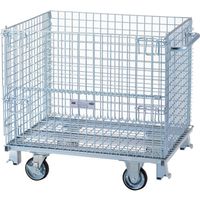 トラスコ中山 TRUSCO ネットパレット ハンドル キャスター付 800X1000X955 700kg T0810GNSH 1台（直送品）