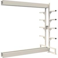 トラスコ中山 TRUSCO ボルトレス長尺保管棚M1.5 複式連結1500X300XH2100 5段 VRM1.57535BW 1台（直送品）