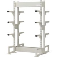 トラスコ中山 TRUSCO ボルトレス長尺保管棚M3 複式基本1500X450XH1800 4段 VRM36554W 1台 538-8179（直送品）