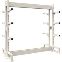 トラスコ中山 TRUSCO ボルトレス長尺保管棚M3 複式基本1800X450XH1800 4段 VRM36654W 1台 538-8224（直送品）