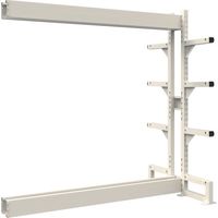 トラスコ中山 TRUSCO ボルトレス長尺保管棚M3 複式連結1500X450XH2400 4段 VRM38554BW 1台（直送品）