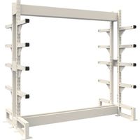 トラスコ中山 TRUSCO ボルトレス長尺保管棚M3 複式基本1800X450XH2400 5段 VRM38655W 1台 539-3335（直送品）