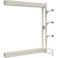 トラスコ中山 TRUSCO ボルトレス長尺保管棚M3 単式連結1500X450XH2400 4段 VRM38554B 1台 539-4867（直送品）