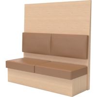 TRUSCO ミーティングベンチシングル H1500XW1800XD510木目 MBS56