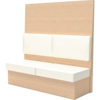 TRUSCO ミーティングベンチシングル H1500XW1800XD510木目ナチュラル 生地レザーホワイト MBS56NLW 1台（直送品）