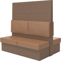 TRUSCO ミーティングベンチダブル H1500XW1800XD960木目タークブラウン 生地レザーブラウン MBW56DBLBR 1台（直送品）