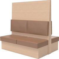 TRUSCO ミーティングベンチダブル H1800XW1500XD1150木目 MBW64