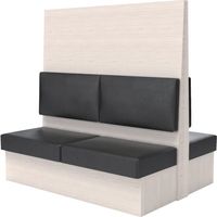 TRUSCO ミーティングベンチダブル H1800XW1500XD1150木目ホワイト 生地レザーブラック MBW64WLBK 1台（直送品）