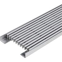 カネソウ 樹脂製グレーチング 縦目タイプ 屋内用 把手なし グレー PV-A-13020-GRAY-TOTTENASHI 1枚（直送品）