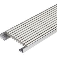 カネソウ 樹脂製グレーチング 縦目タイプ 屋内用 把手なし ベージュ PV-A-12020-BEIGE-TOTTENASHI 1枚（直送品）