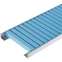 カネソウ 樹脂製グレーチング 曲線敷設用(連結部可動タイプ) ブルー PG-12525-BLUE-KYOKUSEN 1枚 629-3759（直送品）