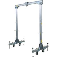 ベージュ クレーン様 江崎 アルミ合金製門型クレーンSLH型(柱部脚部伸縮・省