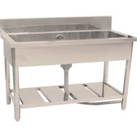 クラフトワーク ステンレス(SUS304)一槽シンク 1Sー076 5ー20ー3 W750×D600×H850 5-1-501 1台（直送品）