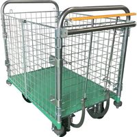 神戸車輌製作所 カンベ 網付き台車 ハンドストッパー付きメッシュパックロール HSーK629B 1台 337-7245（直送品）