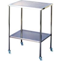 ステンレス(SUS304)パンチングワゴン 上下フラット 50パイ導電キャスター付き W600×D450×H800 5-1-669 1台（直送品）