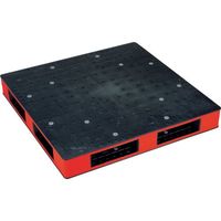 岐阜プラスチック工業 リス リサイクルパレット HBーR4・1111SCブラック/レッド HBR41111SCBKR 1個 377-8940（直送品）