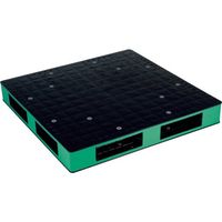 岐阜プラスチック工業 リス リサイクルパレット HBーR4・1111SCブラック/ライトグリーン HBR41111SCBKLG 1個（直送品）
