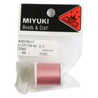 MIYUKI ビーズステッチ糸 #40/50m巻 ローズ K4570/7 K4570-7 1セット/5個入（直送品）