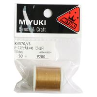 MIYUKI ビーズステッチ糸 #40/50m巻 ゴールド K4570/5 K4570-5 1セット/5個入（直送品）