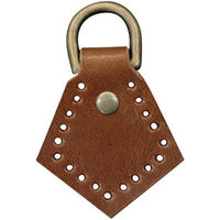 日本紐釦貿易 本革製アタッチメント 縫い付けタイプ 菱型 2個入 MAP107-BR 1袋2個入/5袋(合計10個（直送品）