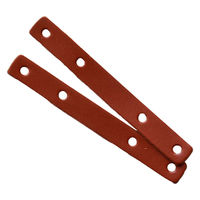 日本紐釦貿易 本革アタッチメント用パーツ 幅約12mm×全長100mm 茶 MAP132-BR 1袋2本入/3袋(合計6本入（直送品）