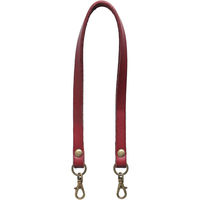 本革 口金用持ち手 1本手 アンティークゴールド W約8mm×H約33cm 赤 MAW18-R-AG 1袋1本入/5袋(合計5本)（直送品）