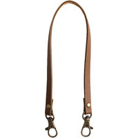 日本紐釦貿易 本革持ち手 ショルダー 1本入り 10mm巾×全長40cm 茶 MAW1-BR 1袋1本入/5袋(合計5本)（直送品）