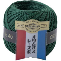 オリムパス製絲 金票 レース糸 #40 Col.257 グリーン系 10g 約89m OLY-10G-257 1箱/3玉セット
