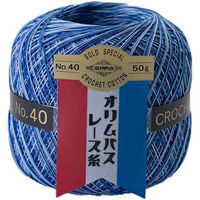 オリムパス製絲 金票 ボカシ レース糸 #40 Col.11 ブルー系 50g 約445m OLY40-50G-11 1箱/3玉セット（直送品）