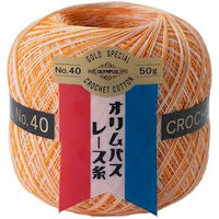 オリムパス製絲 金票 ボカシ レース糸 #40 Col.17 オレンジ系 50g 約445m OLY40-50G-17 1箱/3玉セット（直送品）