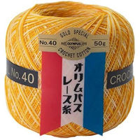 オリムパス製絲 金票 ボカシ レース糸 #40 Col.55 オレンジ系 50g 約445m OLY40-50G-55 1箱/3玉セット（直送品）