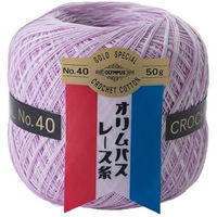 オリムパス製絲 金票 ボカシ レース糸 #40 Col.62 パープル系 50g 約445m OLY40-50G-62 1箱/3玉セット（直送品）