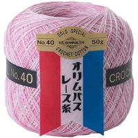 オリムパス製絲 金票 ボカシ レース糸 #40 Col.71 ピンク系 50g 約445m OLY40-50G-71 1箱/3玉セット（直送品）