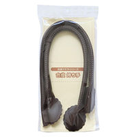 日本紐釦貿易 フラワー型合皮持ち手 40cm ブラウン 1組入り PVA9-C 1組2本入/2袋(合計2組入（直送品）