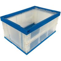 松本産業 オリコン 40L ブルー/クリア 40BC 1セット(2個) 570-3279（直送品）