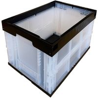 松本産業 オリコン 50L ブラック/クリア 50BLC 1セット(2個) 570-3281（直送品）