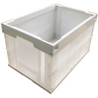 松本産業 オリコン 50L ホワイト/クリア 50IVC 1セット(2個) 570-3285（直送品）