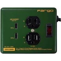 ファーゴ Fargo スチールタップ AC2個口 3.4A USB 2ポート オリーブ PT410OV 1セット(20個) 562-7205（直送品）