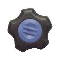 三星産業貿易 三星 フィットノブ M8 本体/黒 キャップ/青 FIT-K-M8-B 1セット(70個) 127-0997（直送品）