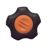 三星産業貿易 三星 フィットノブ M8 本体/黒 キャップ/オレンジ FIT-K-M8-O 1セット(70個) 127-0950（直送品）