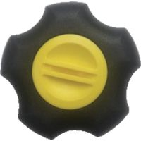 三星産業貿易 三星 フィットノブ M8 本体/黒 キャップ/黄 FIT-K-M8-Y 1セット(70個) 127-1021（直送品）