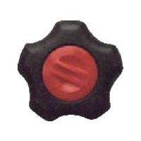 三星産業貿易 三星 フィットノブ M6 本体/黒 キャップ/赤 FIT-K-M6-R 1セット(90個) 126-9429（直送品）